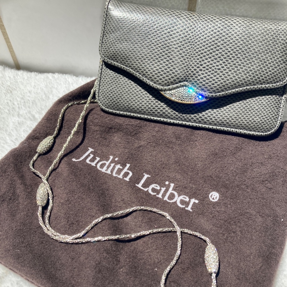 Judith Leiber crystal snakeskin couture bag
